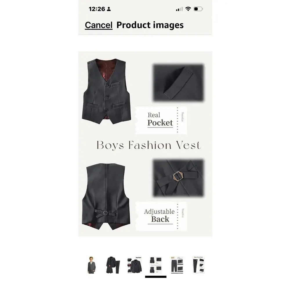 YuanLu Boys Suit for Kids Tuxedo Wedding Ring Bearer Outfit 3t